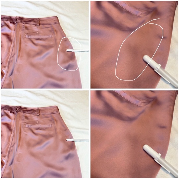 Bebe Size 12 Natural Waist Stud Detail Satin Jogger Pant Pink Cargo Pockets NWT - Picture 16 of 16